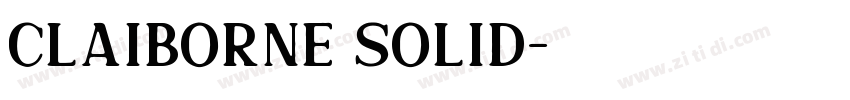claiborne solid字体转换